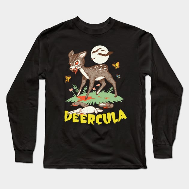 Deercula Long Sleeve T-Shirt by Hillary White Rabbit